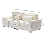 Canapé 3 places rembourré Montague Cozy Duo de Christopher Knight Home