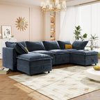 Canapé d'angle modulable Christopher Knight Home 126 avec rangement - 126 x 63 x 35