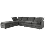 Canapé d'angle modulable Christopher Knight Home 126 avec rangement - 126 x 63 x 35