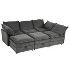 Canapé d'angle modulable Christopher Knight Home 126 avec rangement - 126 x 63 x 35