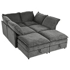 Canapé d'angle modulable Christopher Knight Home 126 avec rangement - 126 x 63 x 35
