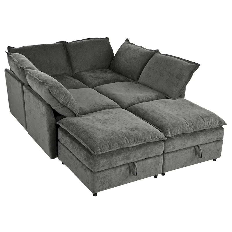 Canapé d'angle modulable Christopher Knight Home 126 avec rangement - 126 x 63 x 35