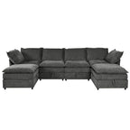 Canapé d'angle modulable Christopher Knight Home 126 avec rangement - 126 x 63 x 35