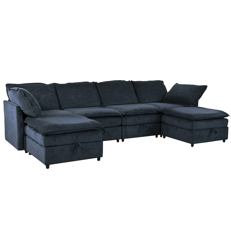 Canapé d'angle modulable Christopher Knight Home 126 avec rangement - 126 x 63 x 35