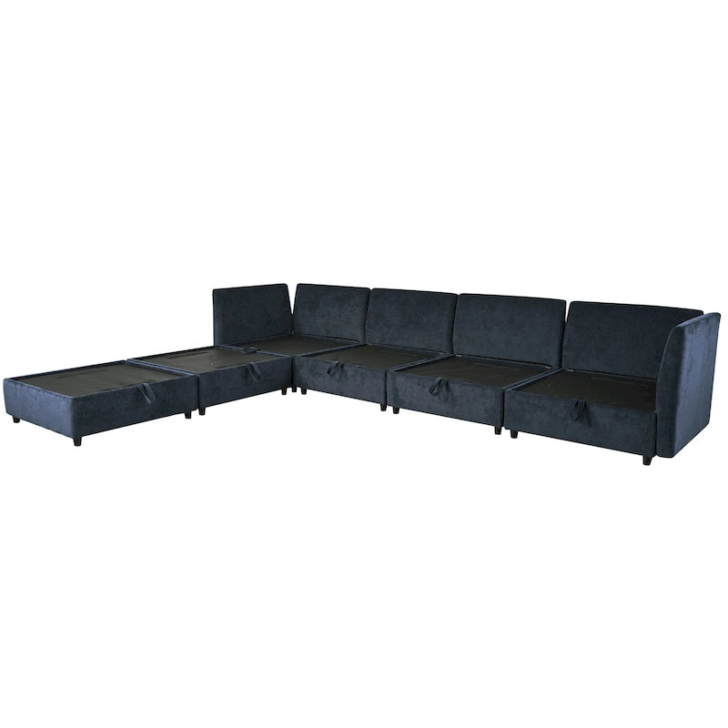 Canapé d'angle modulable Christopher Knight Home 126 avec rangement - 126 x 63 x 35