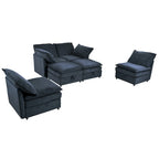 Canapé d'angle modulable Christopher Knight Home 126 avec rangement - 126 x 63 x 35