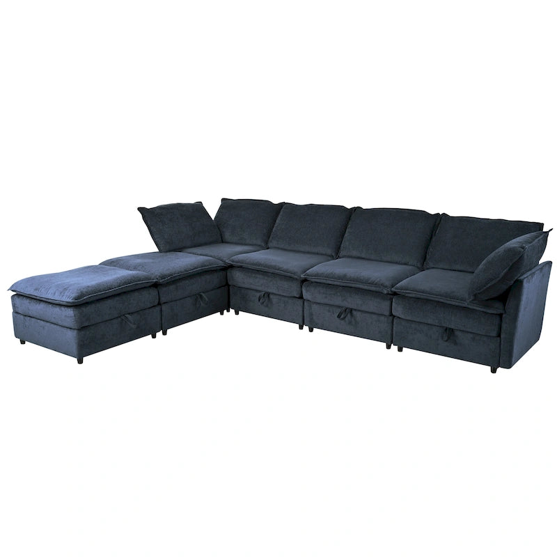 Canapé d'angle modulable Christopher Knight Home 126 avec rangement - 126 x 63 x 35