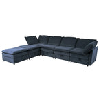 Canapé d'angle modulable Christopher Knight Home 126 avec rangement - 126 x 63 x 35