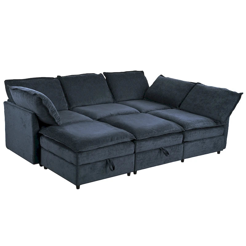Canapé d'angle modulable Christopher Knight Home 126 avec rangement - 126 x 63 x 35