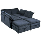 Canapé d'angle modulable Christopher Knight Home 126 avec rangement - 126 x 63 x 35