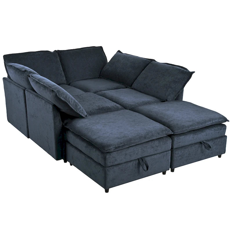 Canapé d'angle modulable Christopher Knight Home 126 avec rangement - 126 x 63 x 35