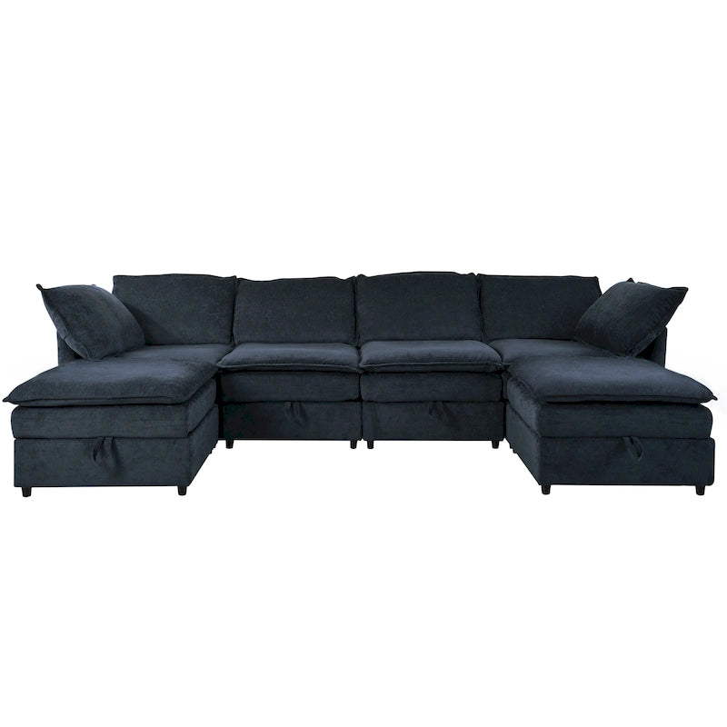 Canapé d'angle modulable Christopher Knight Home 126 avec rangement - 126 x 63 x 35