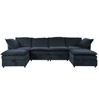 Canapé d'angle modulable Christopher Knight Home 126 avec rangement - 126 x 63 x 35