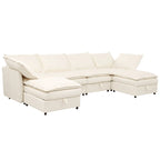 Canapé d'angle modulable Christopher Knight Home 126 avec rangement - 126 x 63 x 35