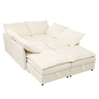 Canapé d'angle modulable Christopher Knight Home 126 avec rangement - 126 x 63 x 35