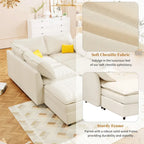 Canapé d'angle modulable Christopher Knight Home 126 avec rangement - 126 x 63 x 35