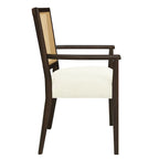 Christopher Knight Home - Ensemble de 2 chaises de salle à manger Harrison, style milieu du siècle, avec dossier en rotin.