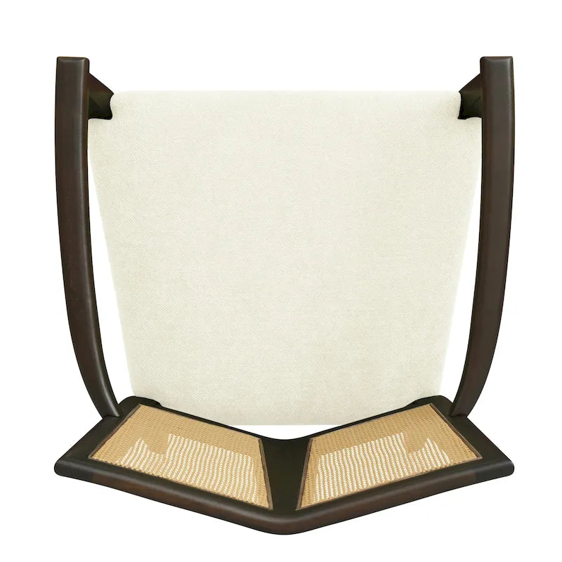 Christopher Knight Home - Ensemble de 2 chaises de salle à manger Harrison, style milieu du siècle, avec dossier en rotin.