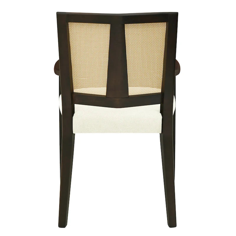 Christopher Knight Home - Ensemble de 2 chaises de salle à manger Harrison, style milieu du siècle, avec dossier en rotin.