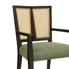 Christopher Knight Home - Ensemble de 2 chaises de salle à manger Harrison, style milieu du siècle, avec dossier en rotin.