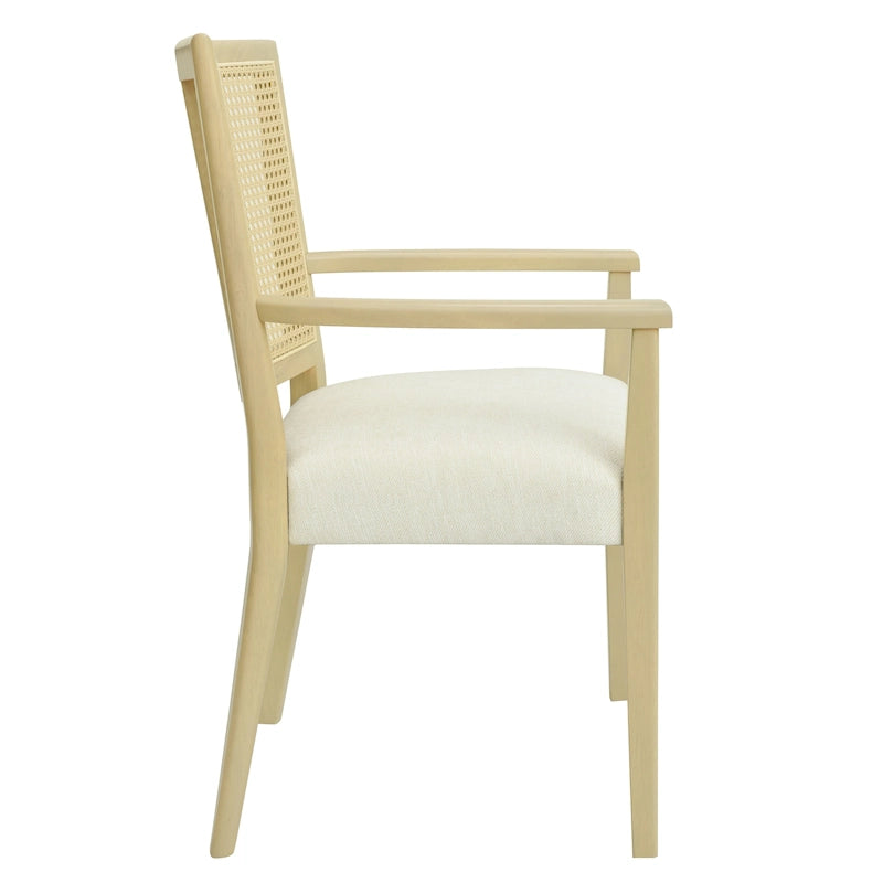 Christopher Knight Home - Ensemble de 2 chaises de salle à manger Harrison, style milieu du siècle, avec dossier en rotin.