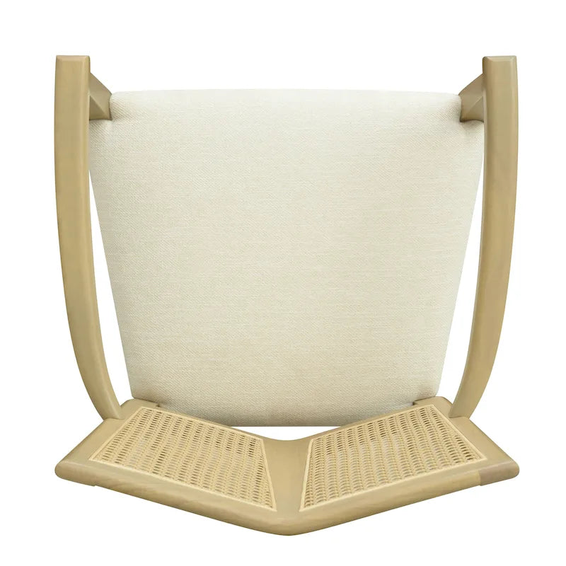 Christopher Knight Home - Ensemble de 2 chaises de salle à manger Harrison, style milieu du siècle, avec dossier en rotin.