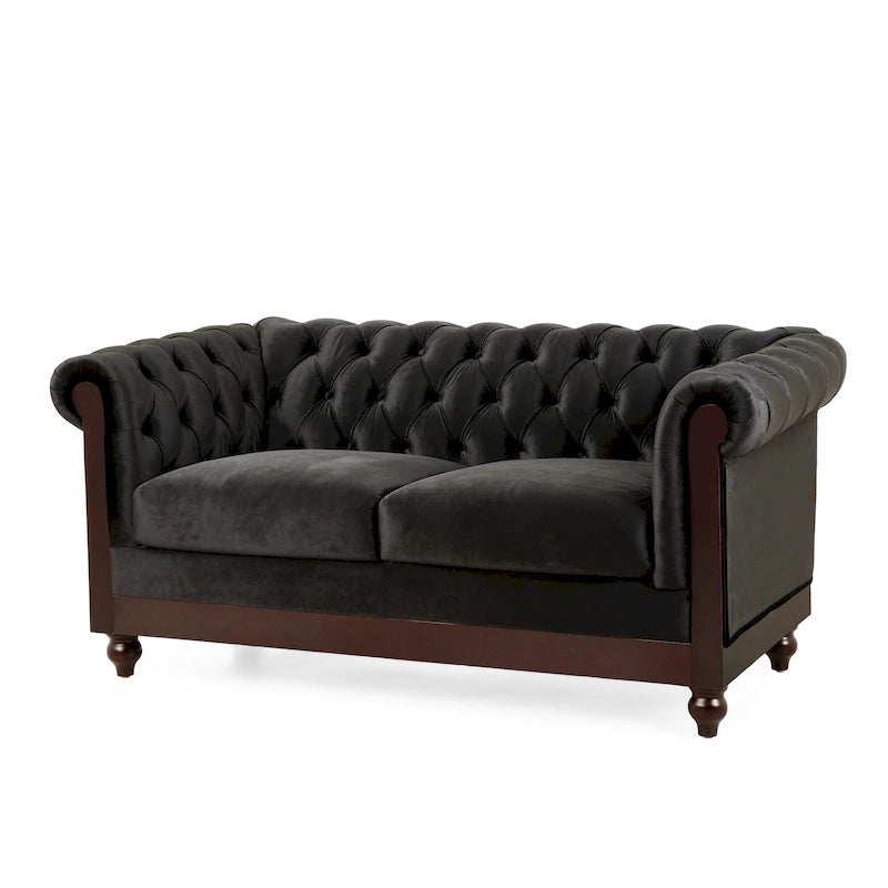 Canapé deux places Eviva Chesterfield en velours de Christopher Knight Home
