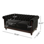 Canapé deux places Eviva Chesterfield en velours de Christopher Knight Home