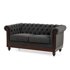 Canapé deux places Eviva Chesterfield en velours de Christopher Knight Home