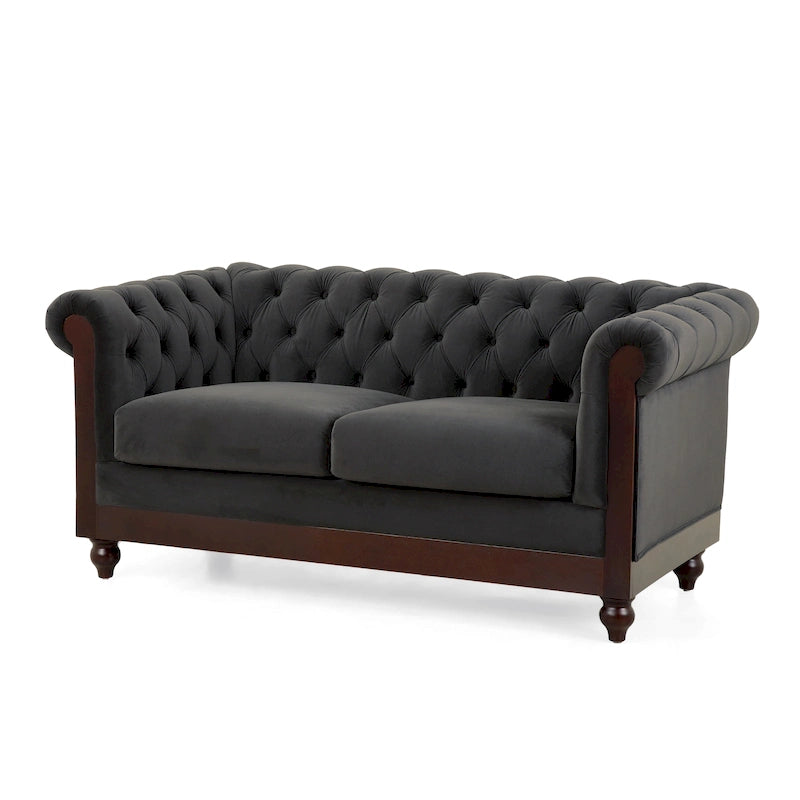 Canapé deux places Eviva Chesterfield en velours de Christopher Knight Home