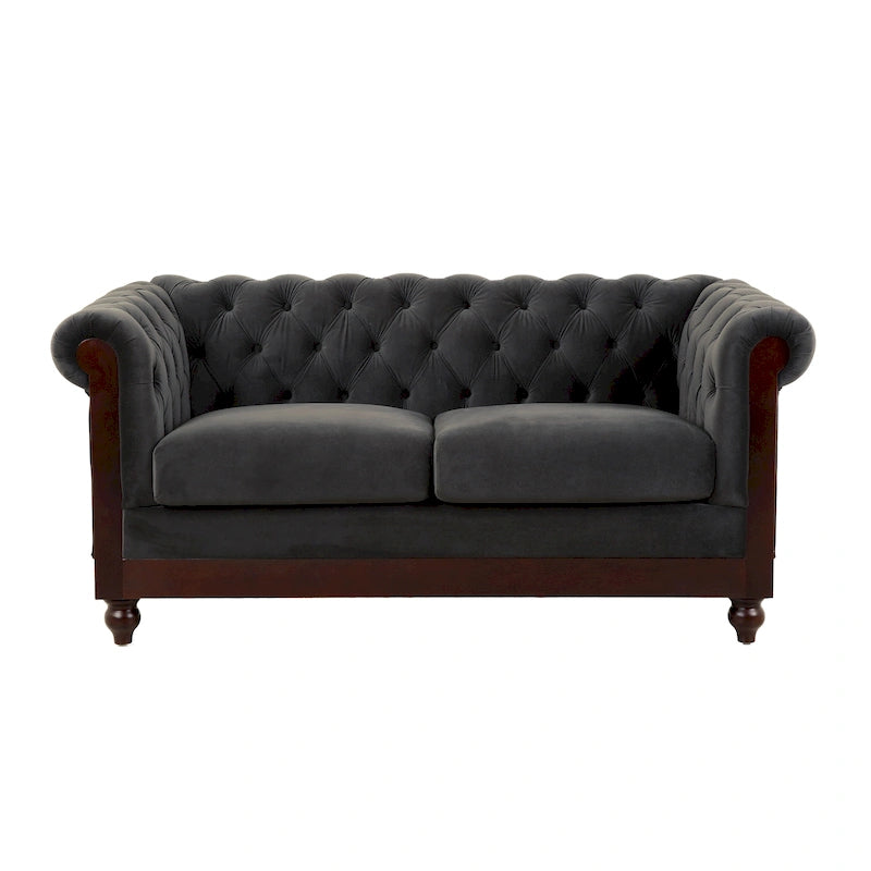 Canapé deux places Eviva Chesterfield en velours de Christopher Knight Home