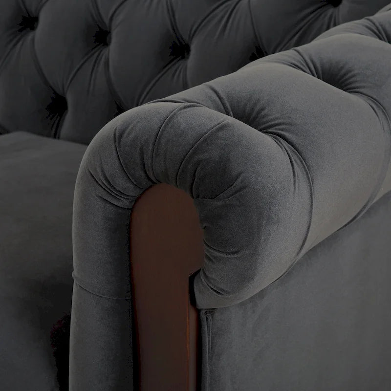 Canapé deux places Eviva Chesterfield en velours de Christopher Knight Home