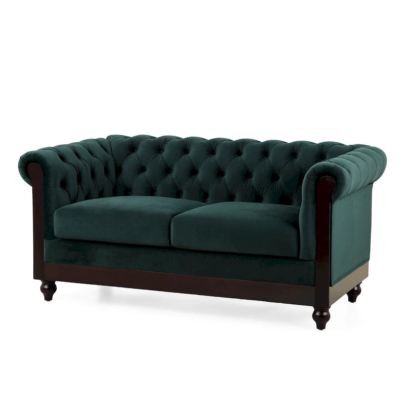 Canapé deux places Eviva Chesterfield en velours de Christopher Knight Home