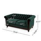 Canapé deux places Eviva Chesterfield en velours de Christopher Knight Home