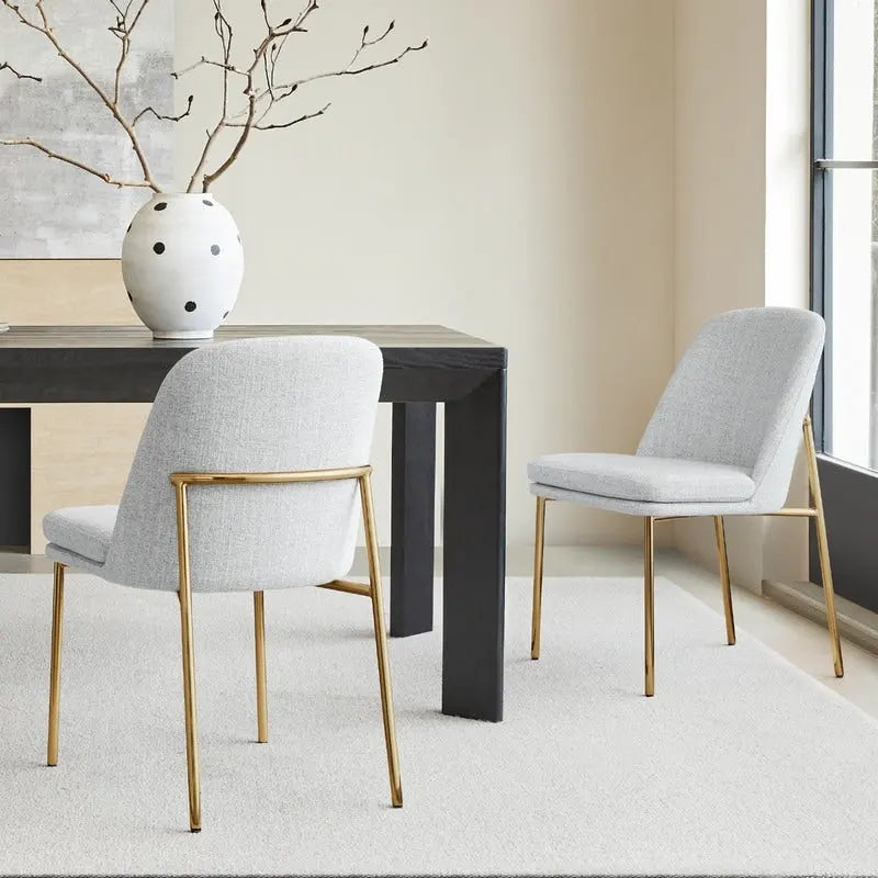 Ensemble de 2 chaises de salle à manger modernes Evelyn avec pieds en métal