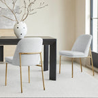 Ensemble de 2 chaises de salle à manger modernes Evelyn avec pieds en métal