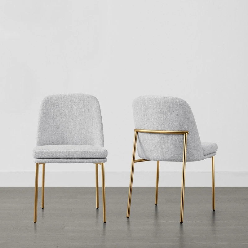 Ensemble de 2 chaises de salle à manger modernes Evelyn avec pieds en métal