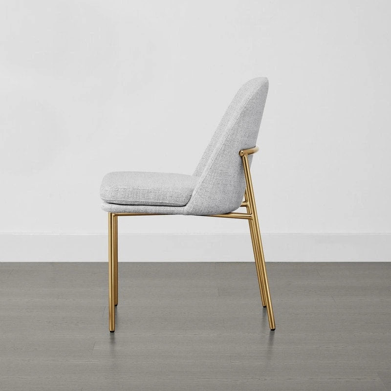 Ensemble de 2 chaises de salle à manger modernes Evelyn avec pieds en métal