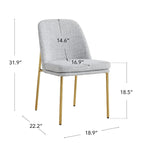 Ensemble de 2 chaises de salle à manger modernes Evelyn avec pieds en métal