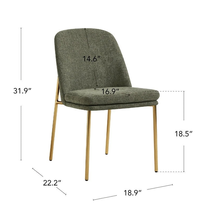 Ensemble de 2 chaises de salle à manger modernes Evelyn avec pieds en métal