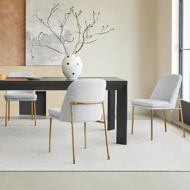 Ensemble de 2 chaises de salle à manger modernes Evelyn avec pieds en métal