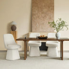 Chaise de salle à manger pivotante sans accoudoirs Anna, rembourrée, pour cuisine et salon