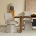 Chaise de salle à manger pivotante sans accoudoirs Anna, rembourrée, pour cuisine et salon