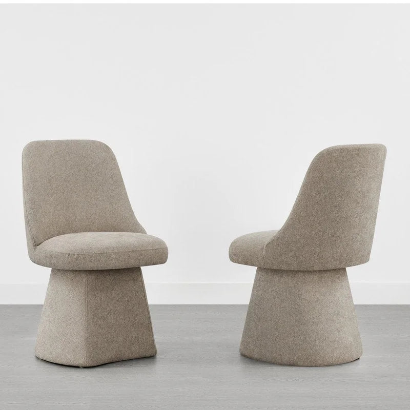 Chaise de salle à manger pivotante sans accoudoirs Anna, rembourrée, pour cuisine et salon