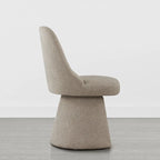 Chaise de salle à manger pivotante sans accoudoirs Anna, rembourrée, pour cuisine et salon