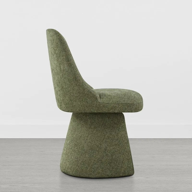 Chaise de salle à manger pivotante sans accoudoirs Anna, rembourrée, pour cuisine et salon