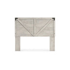 Tête de lit à panneaux croisés gris, design signature d'Ashley Shawburn