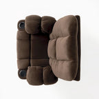 Fauteuil inclinable manuel de luxe Roomfitters couleur chocolat avec tissu doux pour la peau et deux porte-gobelets
