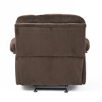 Fauteuil inclinable manuel de luxe Roomfitters couleur chocolat avec tissu doux pour la peau et deux porte-gobelets