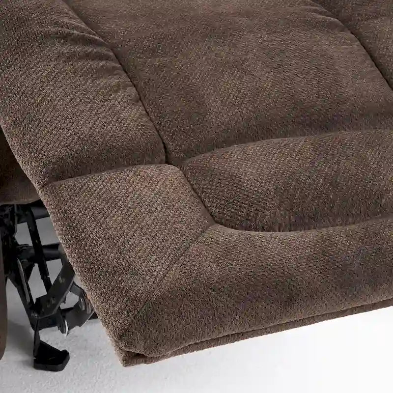 Fauteuil inclinable manuel de luxe Roomfitters couleur chocolat avec tissu doux pour la peau et deux porte-gobelets